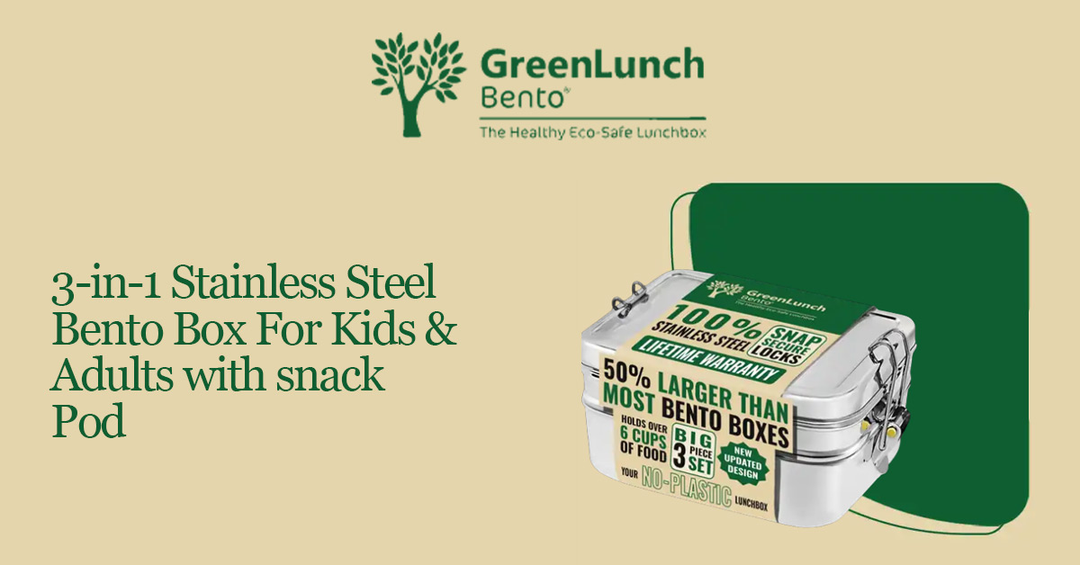 3 IN 1 Stainless Steel Eco Lunch Box